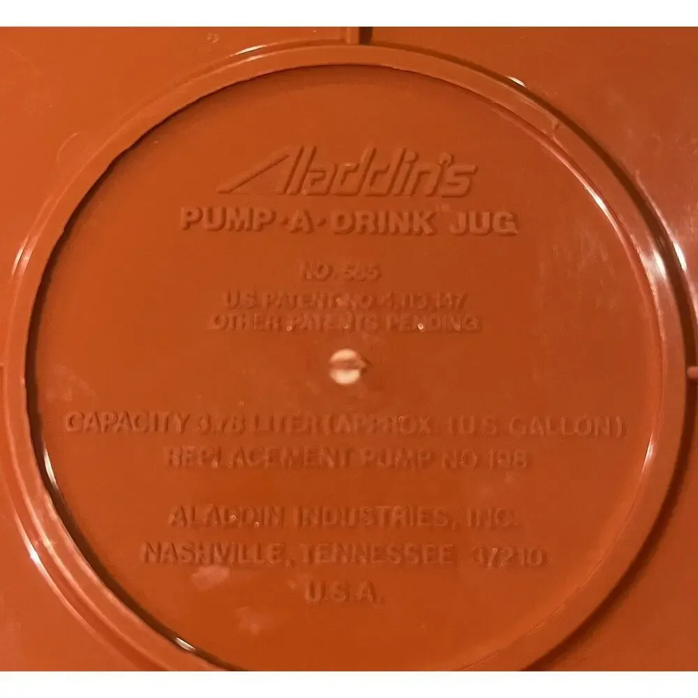 VTG! NEW! ALLADIN Pump and Drink 1 Gallon WATER Beverage Jug Thermos Container